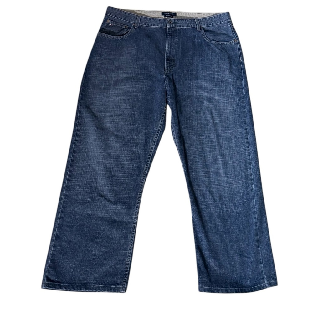 Tommy Hilfiger Freedom Fit Straight Jeans Mens 42/25.5 Blue Denim  Zip Fly